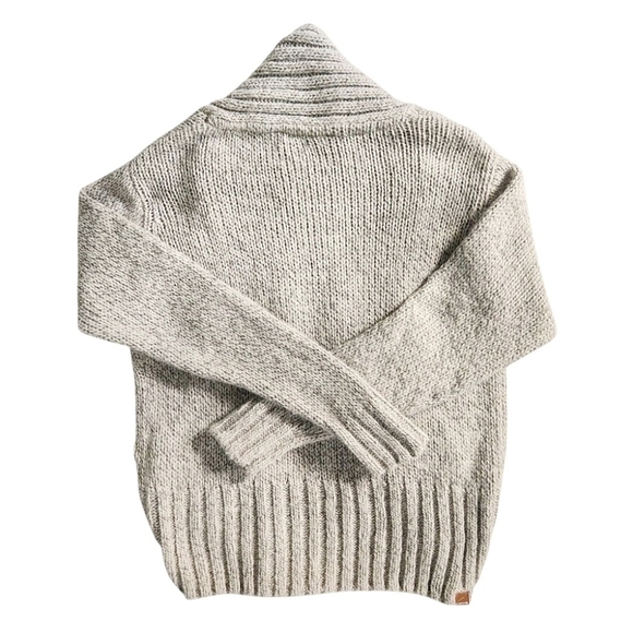 Bench Women M Marled Knit Cardigan Beige Shawl Collar Toggle Closure - Picture 6 of 8